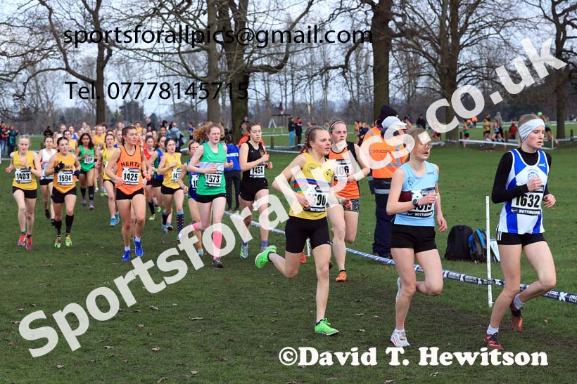Womens Under-17s, 2024 CAU Inter Counties Cross Country Champs., Wollaton Park, Nottingham. Photo: David T. Hewitson/Sports for All Pics